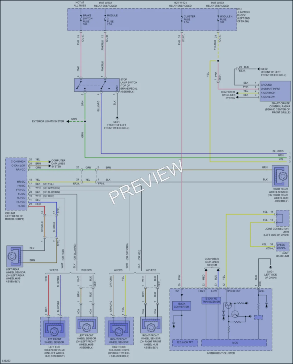 2023 Kia EV6 Cruise Control wiring diagram preview