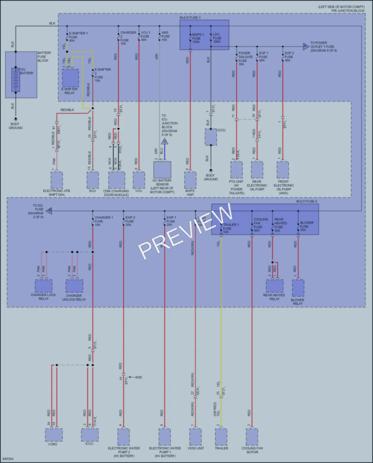 2023 Kia EV6 Power Distribution wiring diagram preview