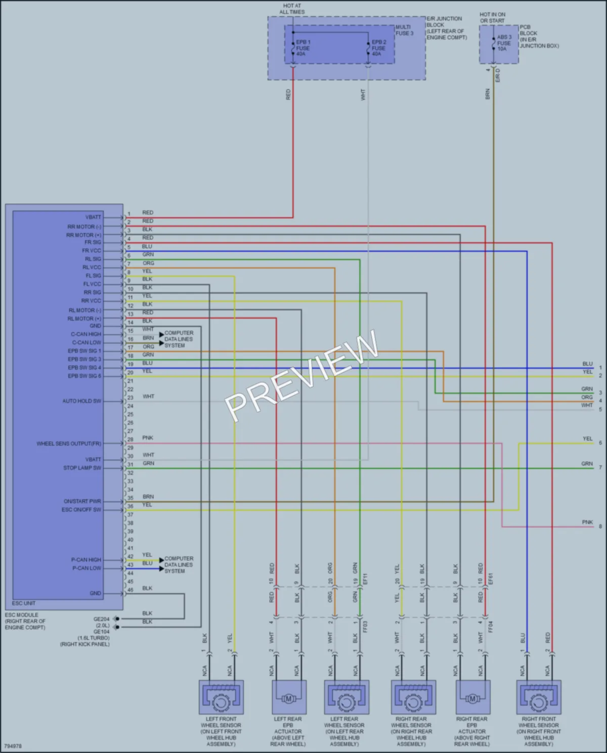 2023 Kia Forte Anti Lock Brakes wiring diagram preview