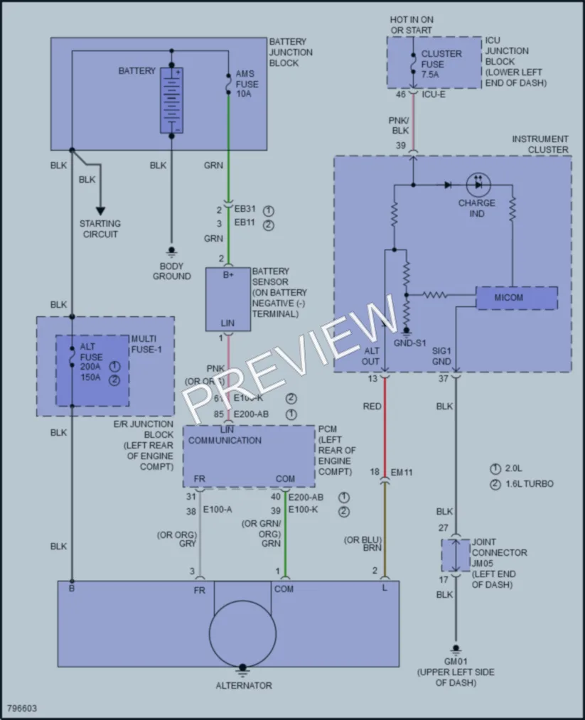 2023 Kia Forte Starting Charging wiring diagram preview