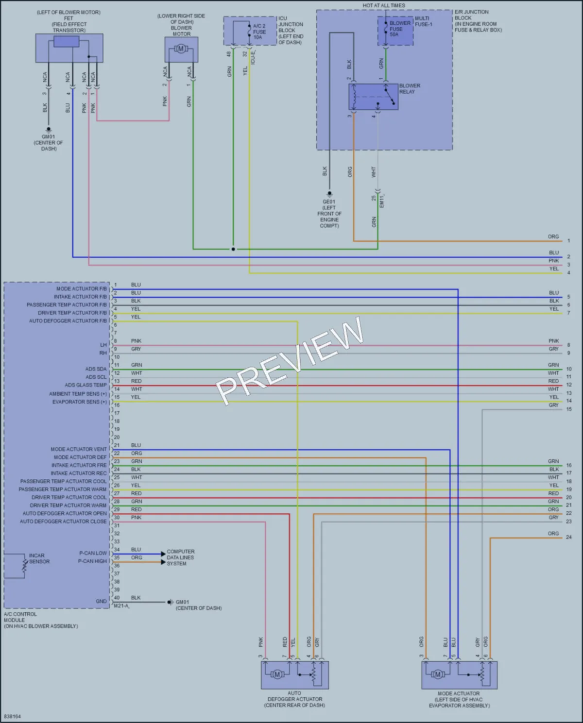 2023 Kia K5 Air Conditioning wiring diagram preview