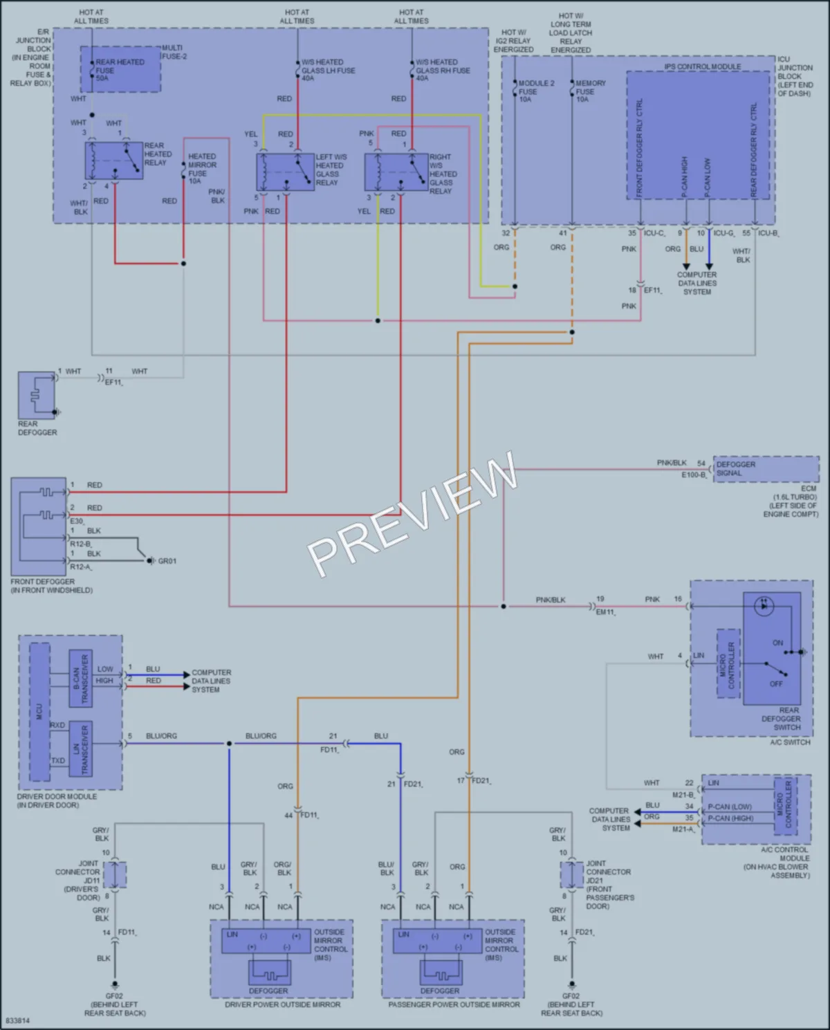 2023 Kia K5 Defoggers wiring diagram preview