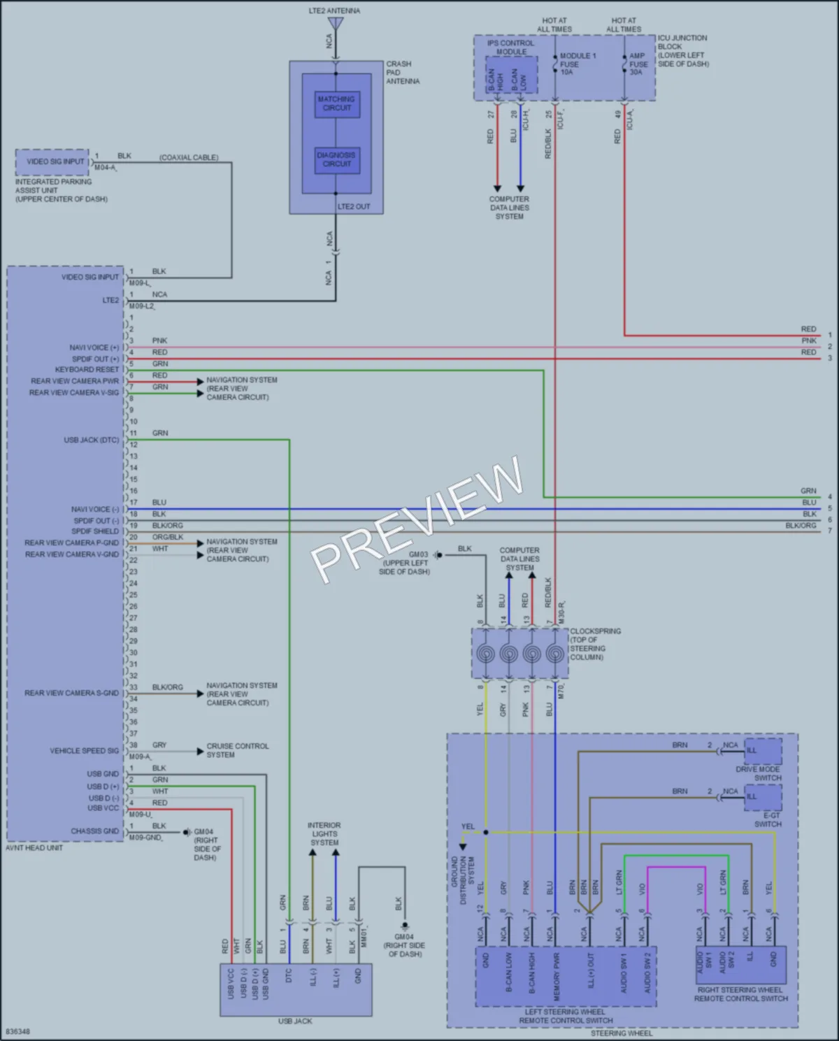 2023 Kia Niro Radio wiring diagram preview