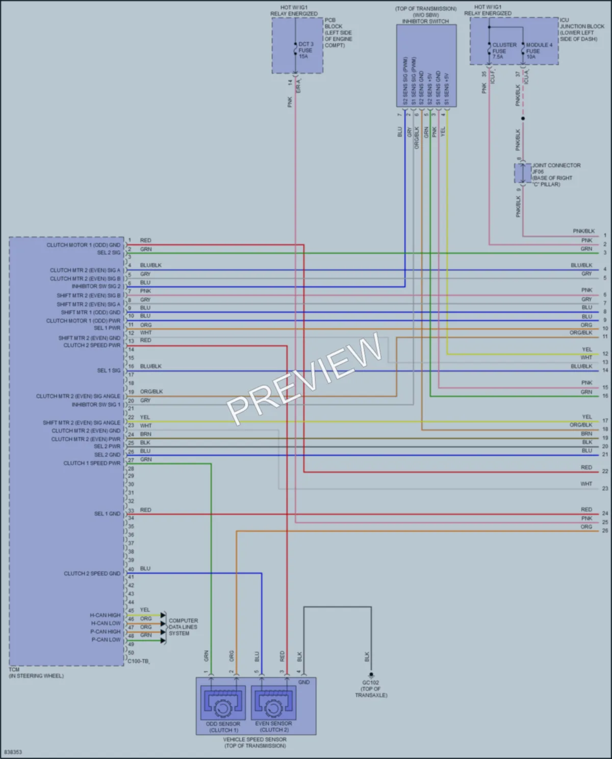 2023 Kia Niro Transmission wiring diagram preview
