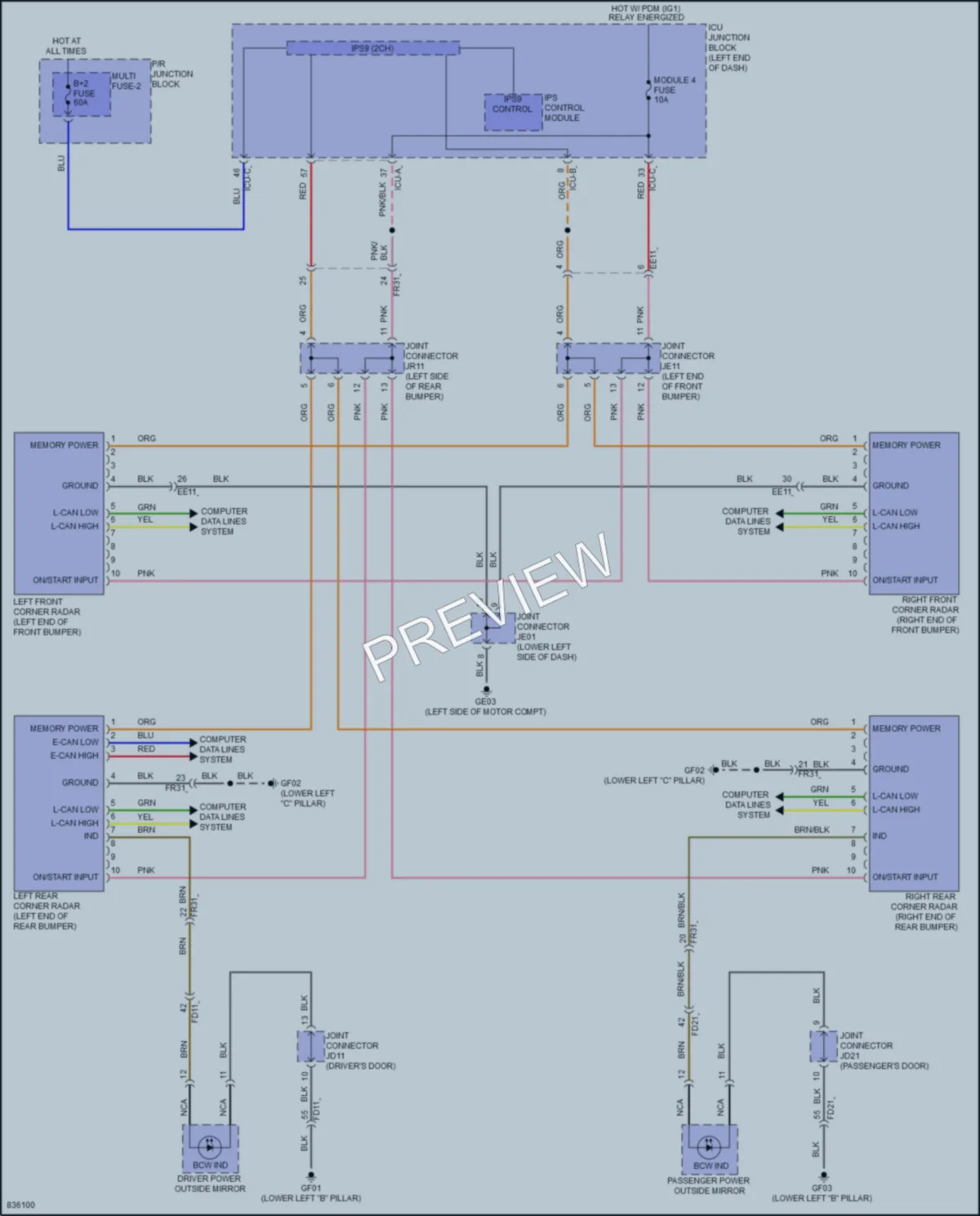 2023 Kia NiroEV Navigation wiring diagram preview