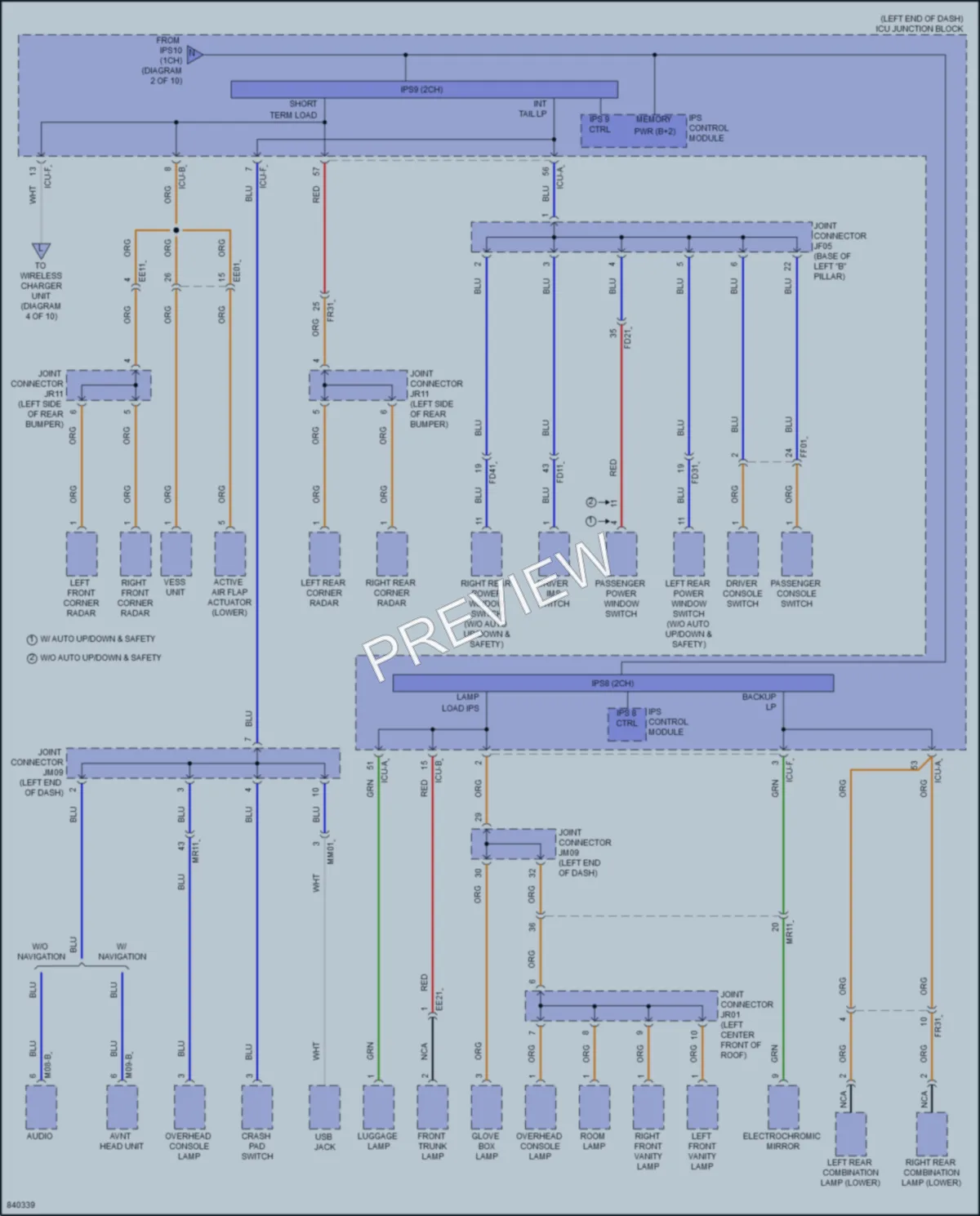 2023 Kia NiroEV Power Distribution wiring diagram preview
