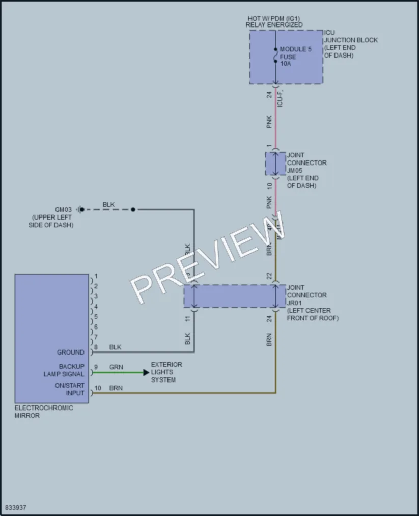2023 Kia NiroEV Power Mirrors wiring diagram preview
