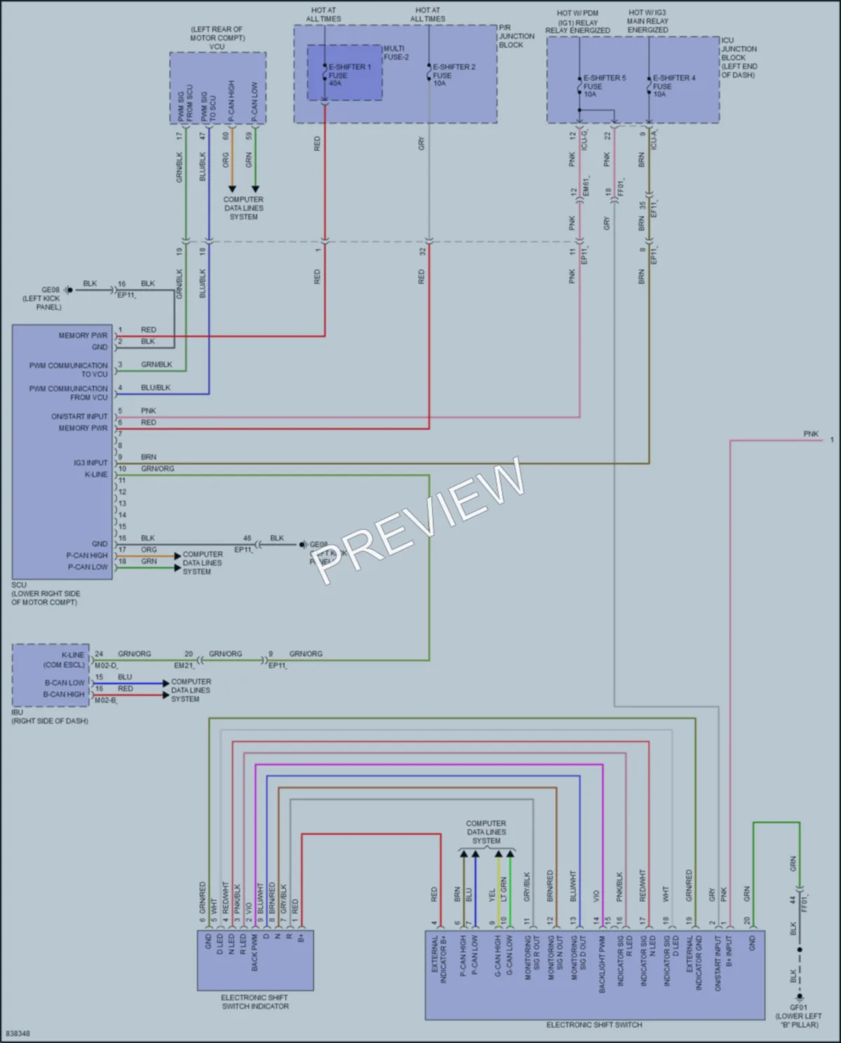 2023 Kia NiroEV Transmission wiring diagram preview