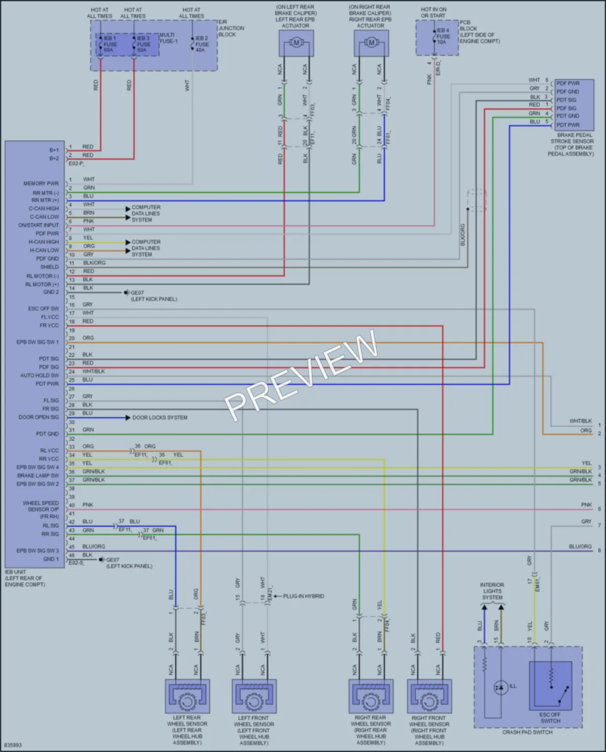2023 Kia NiroPlugIn Anti Lock Brakes wiring diagram preview