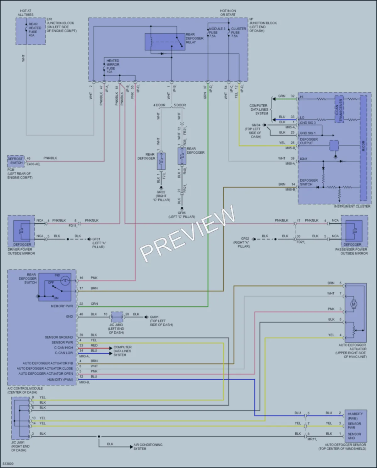 2023 Kia Rio Defoggers wiring diagram preview