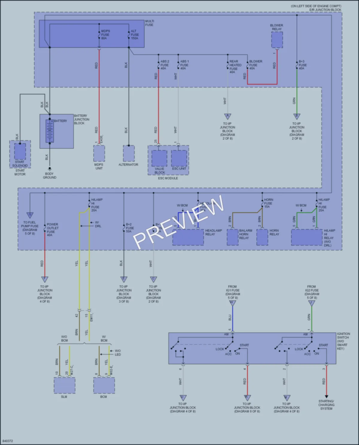 2023 Kia Rio Power Distribution wiring diagram preview