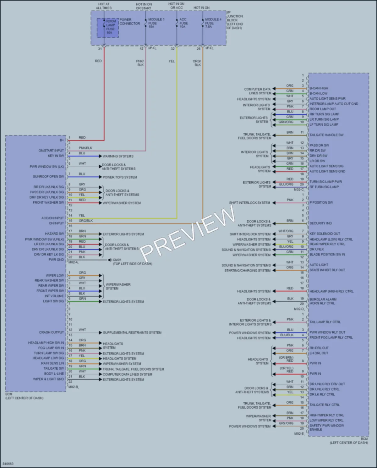 2023 Kia Rio5 Body Control Modules wiring diagram preview