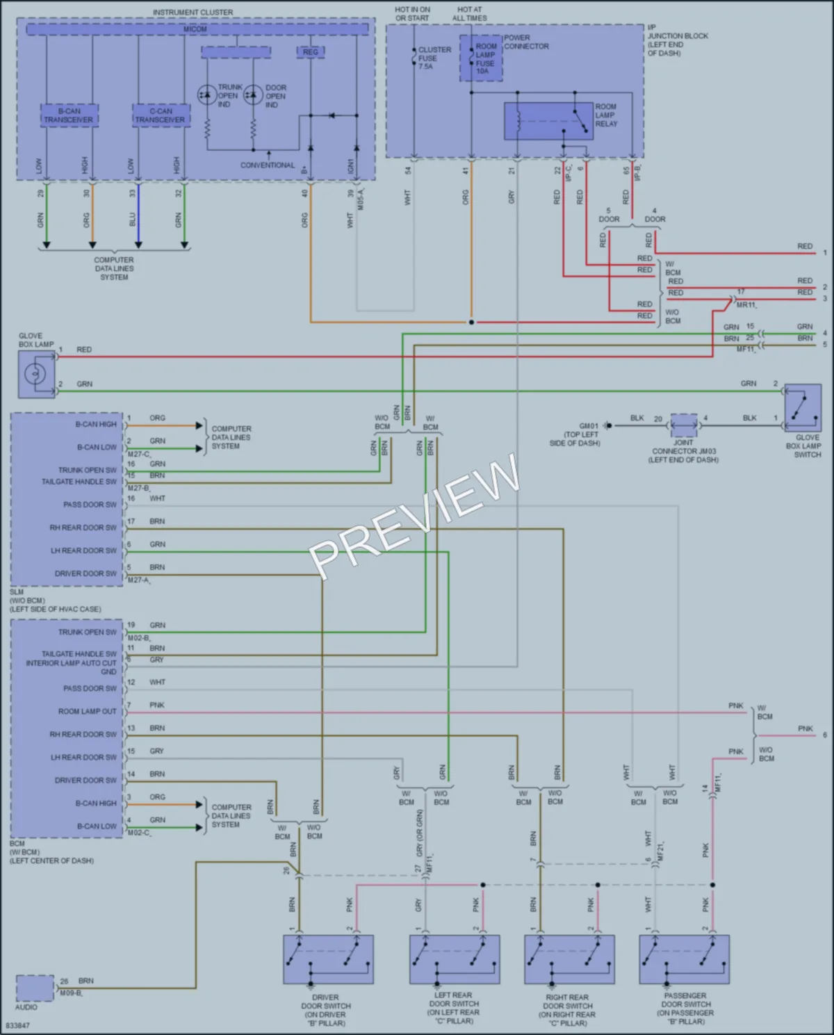 2023 Kia Rio5 Interior Lights wiring diagram preview