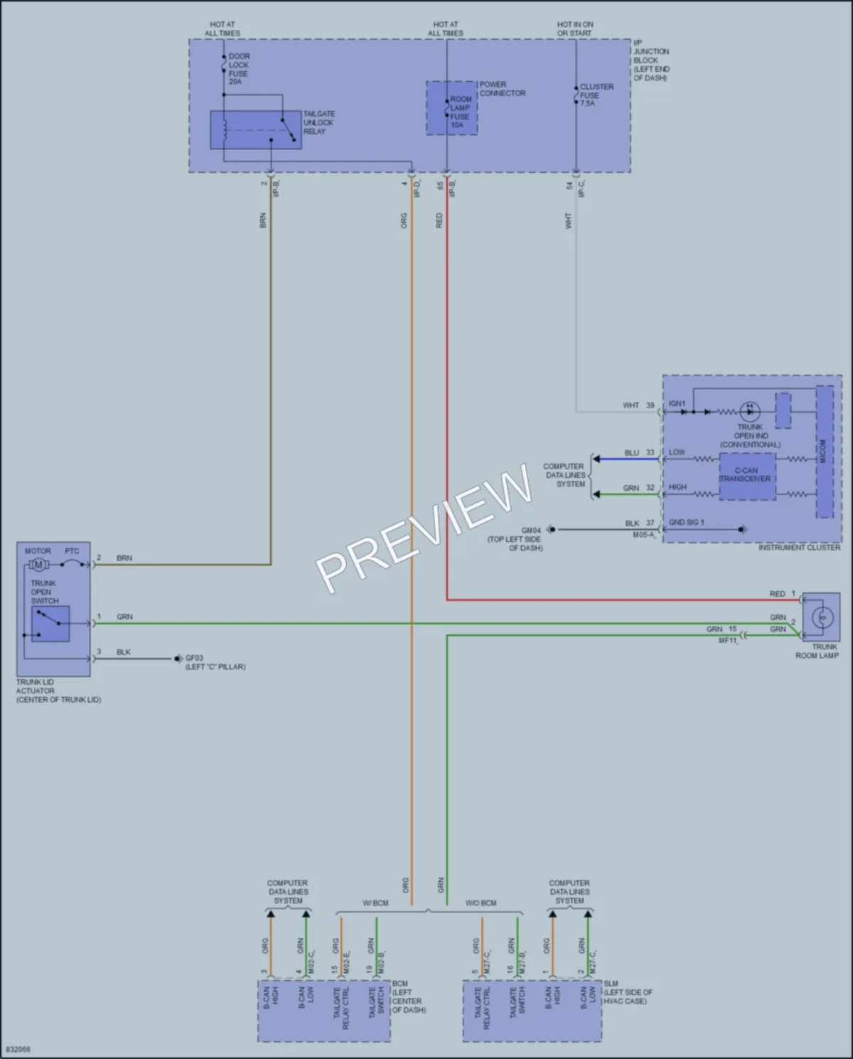 2023 Kia Rio5 Trunk Tailgate Fuel Door wiring diagram preview