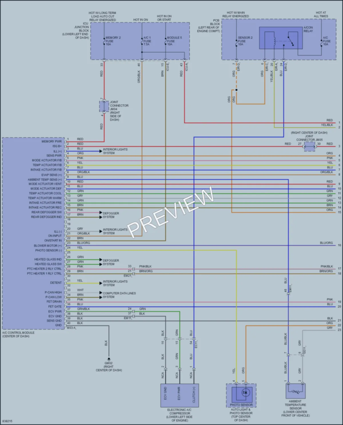 2023 Kia Seltos Air Conditioning wiring diagram preview