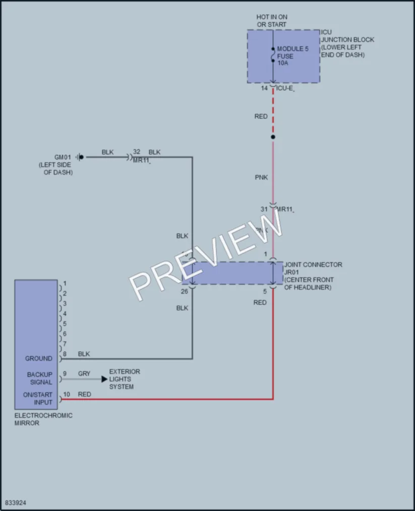 2023 Kia Seltos Power Mirrors wiring diagram preview