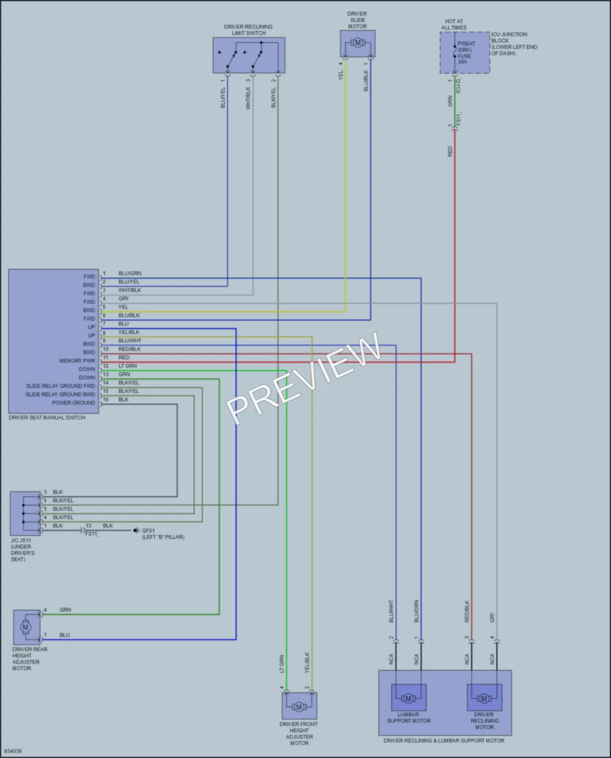 2023 Kia Seltos Power Seats wiring diagram preview