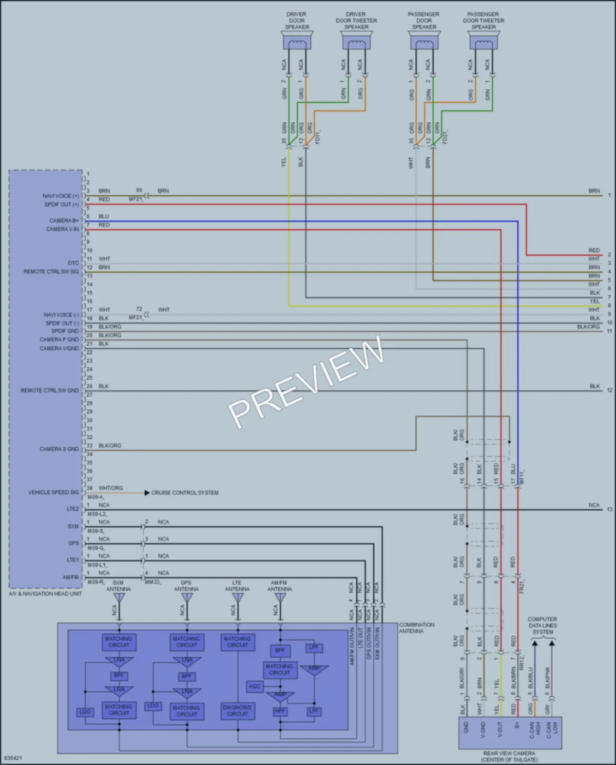 2023 Kia Seltos Radio wiring diagram preview