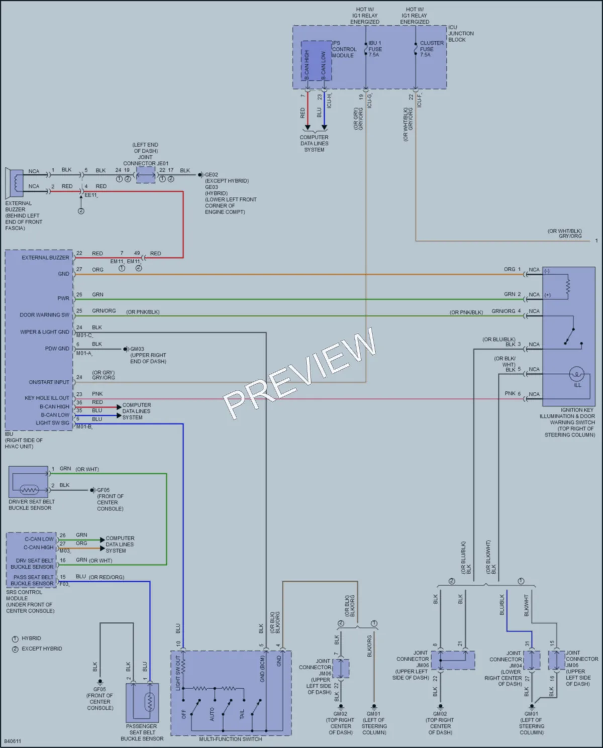 2023 Kia Sorento Warning Systems wiring diagram preview