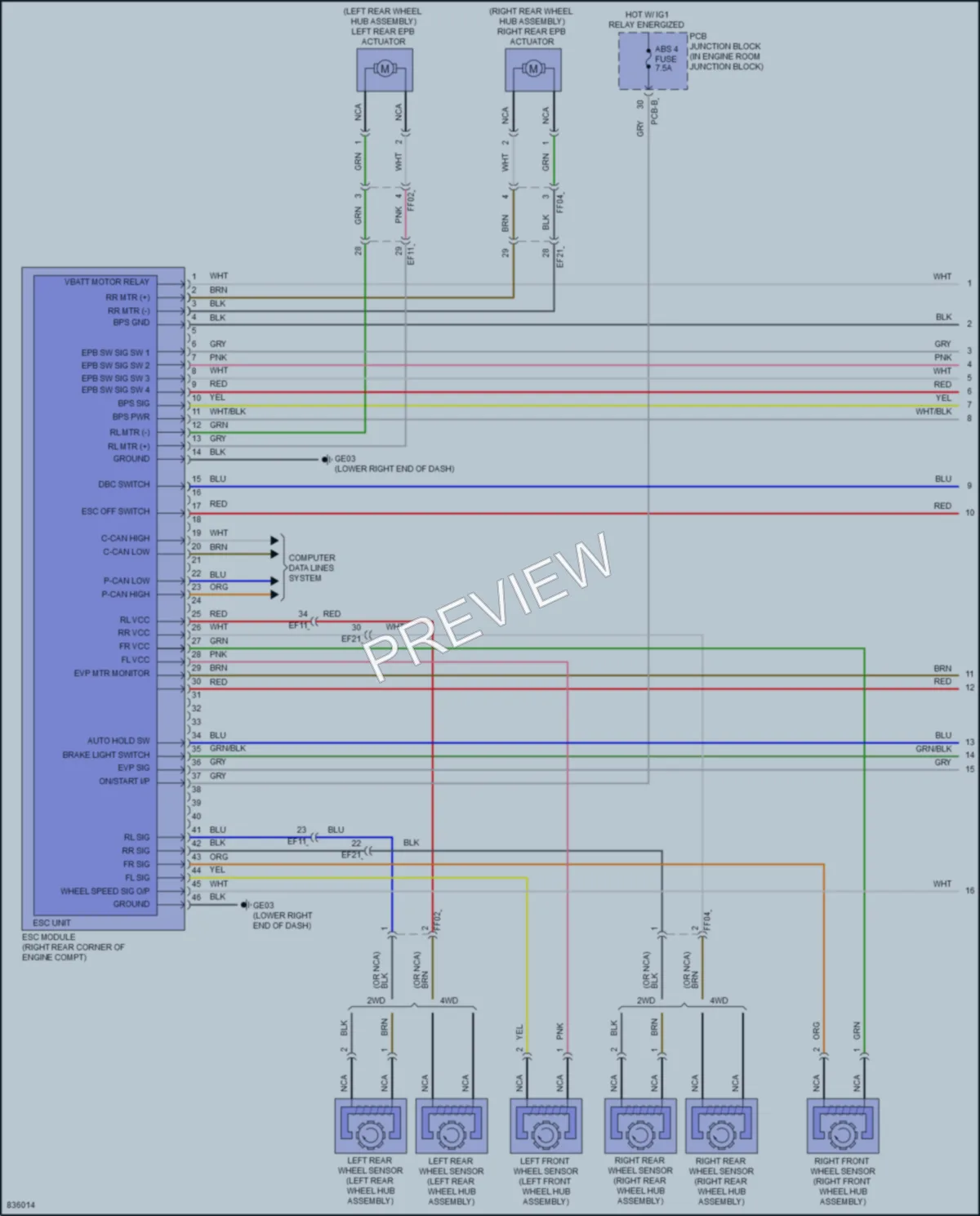 2023 Kia SorentoHybrid Anti Lock Brakes wiring diagram preview