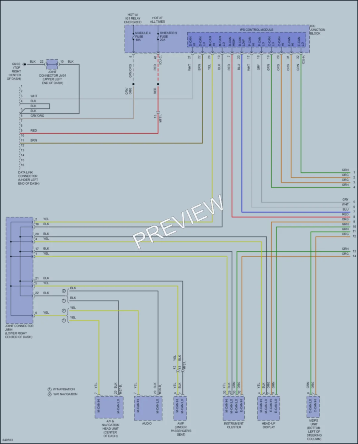 2023 Kia SorentoHybrid Computer Data Lines wiring diagram preview