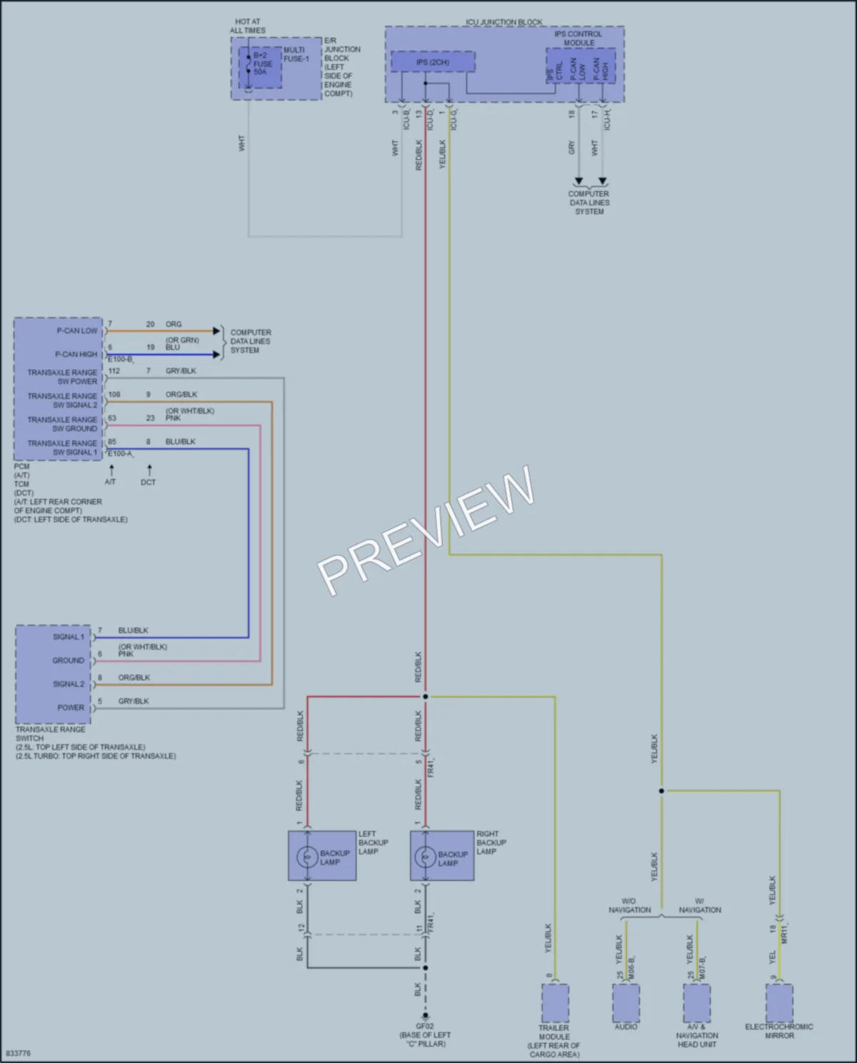 2023 Kia SorentoHybrid Exterior Lights wiring diagram preview