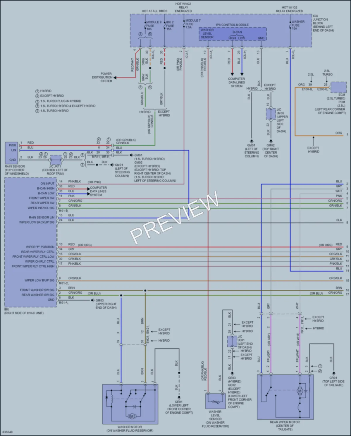2023 Kia SorentoHybrid Wiper Washer wiring diagram preview