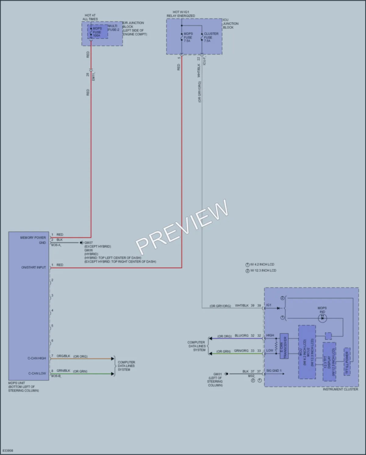 2023 Kia SorentoPlugIn Electronic Power Steering wiring diagram preview