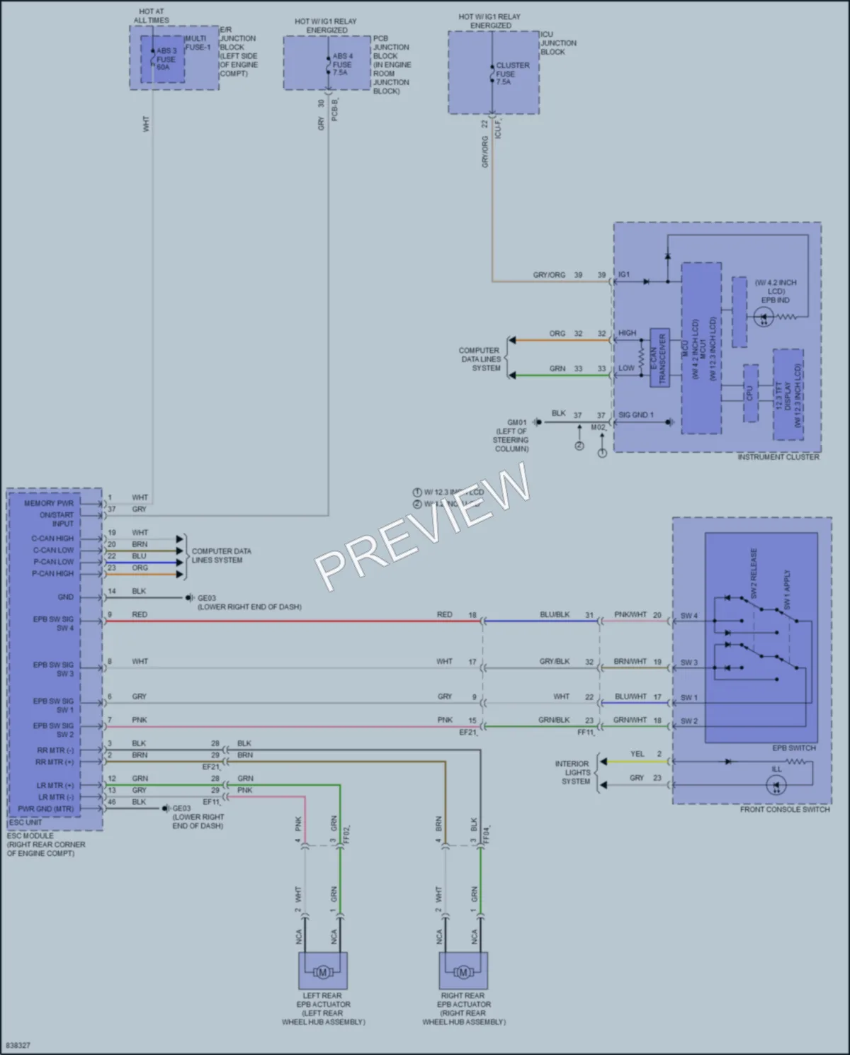 2023 Kia SorentoPlugIn Shift Interlock wiring diagram preview