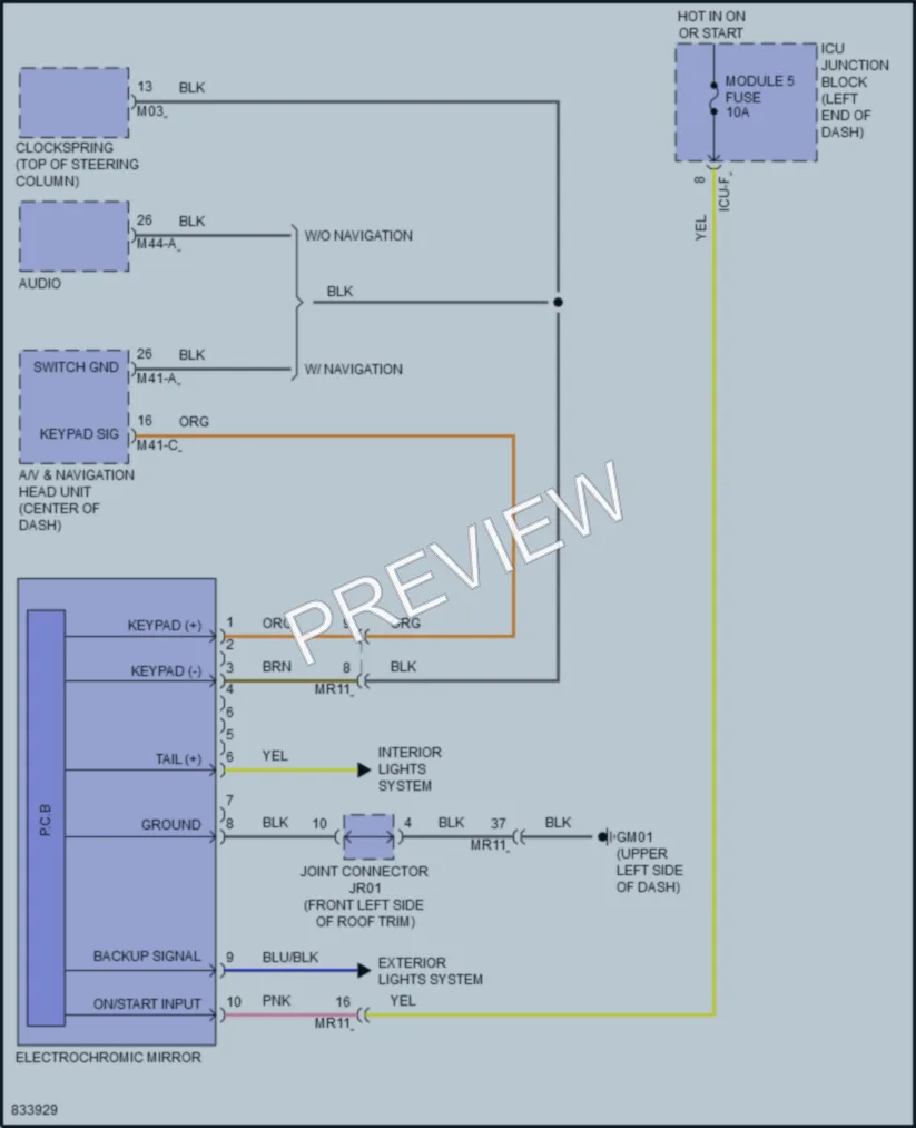 2023 Kia Soul Power Mirrors wiring diagram preview