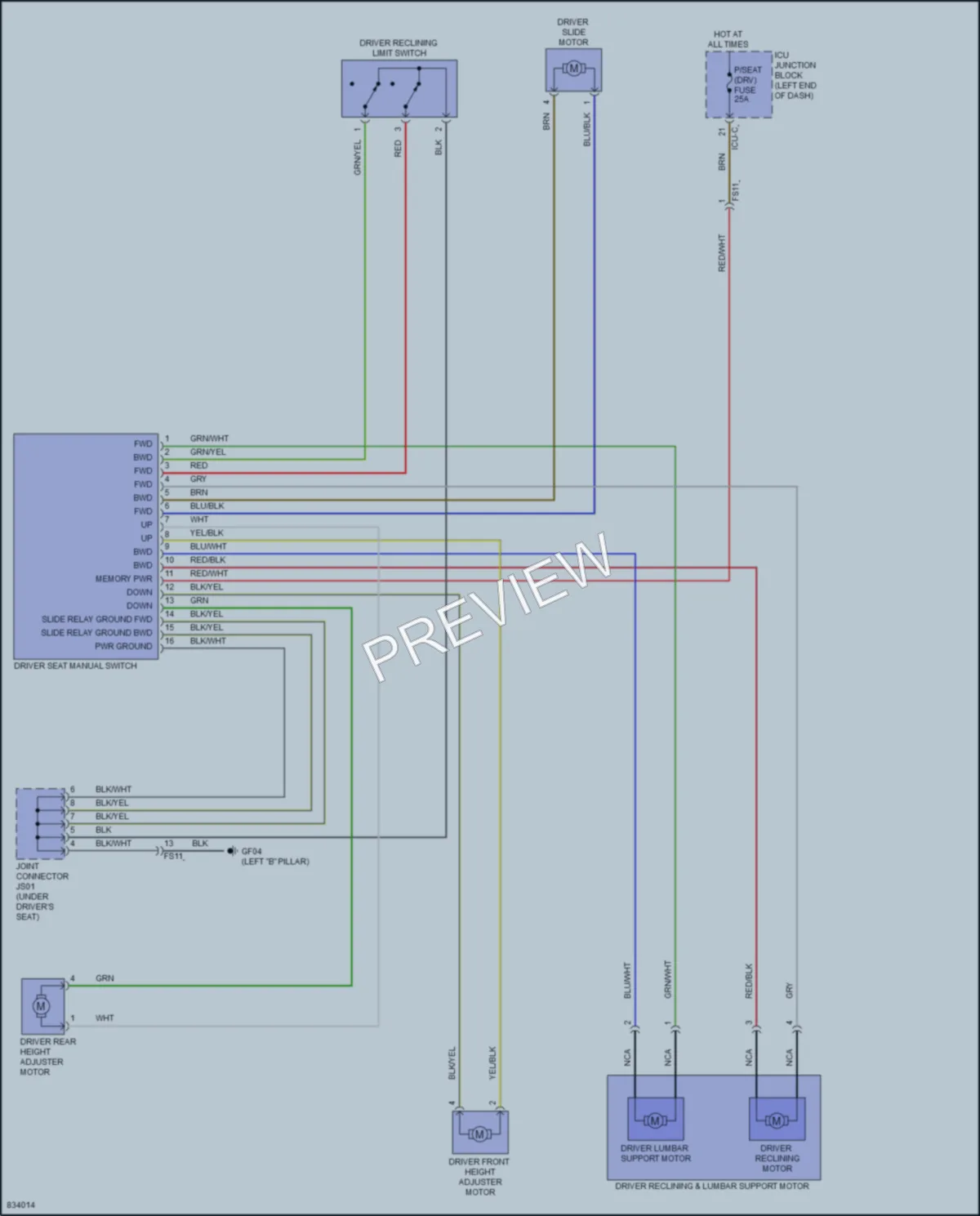 2023 Kia Soul Power Seats wiring diagram preview