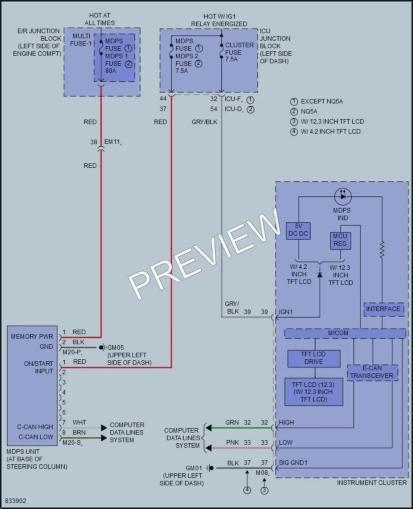 2023 Kia Sportage Electronic Power Steering wiring diagram preview
