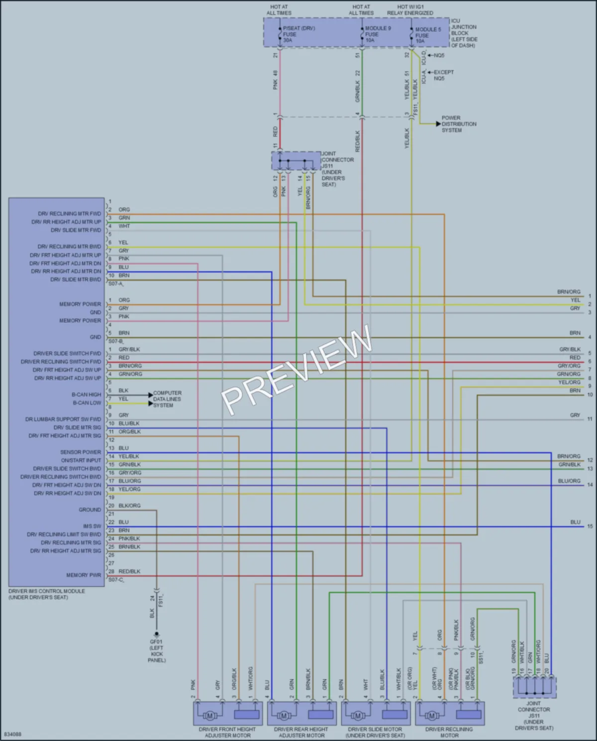 2023 Kia Sportage Memory Systems wiring diagram preview