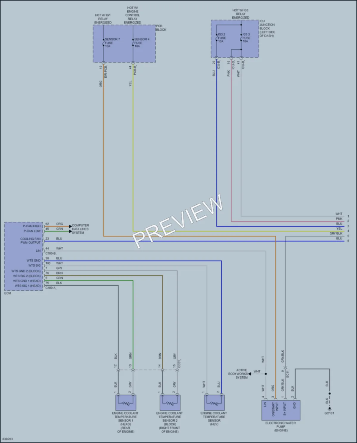 2023 Kia SportageHybrid Cooling Fan wiring diagram preview