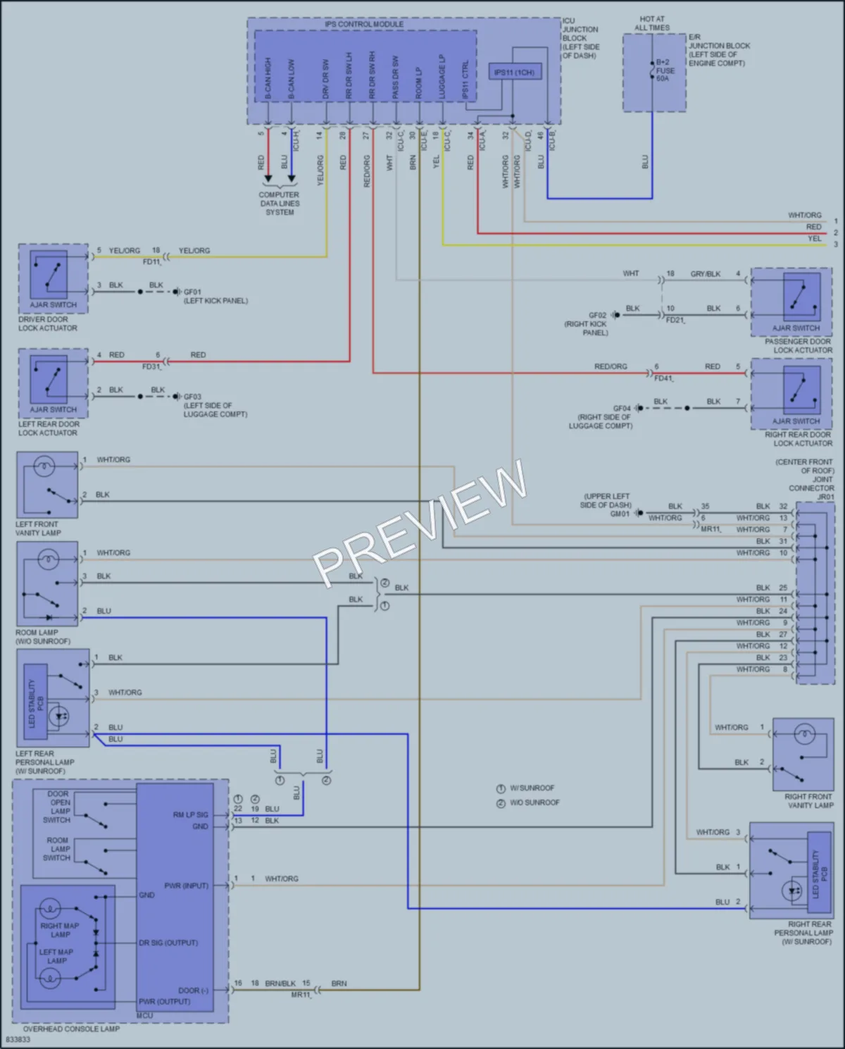 2023 Kia SportageHybrid Interior Lights wiring diagram preview