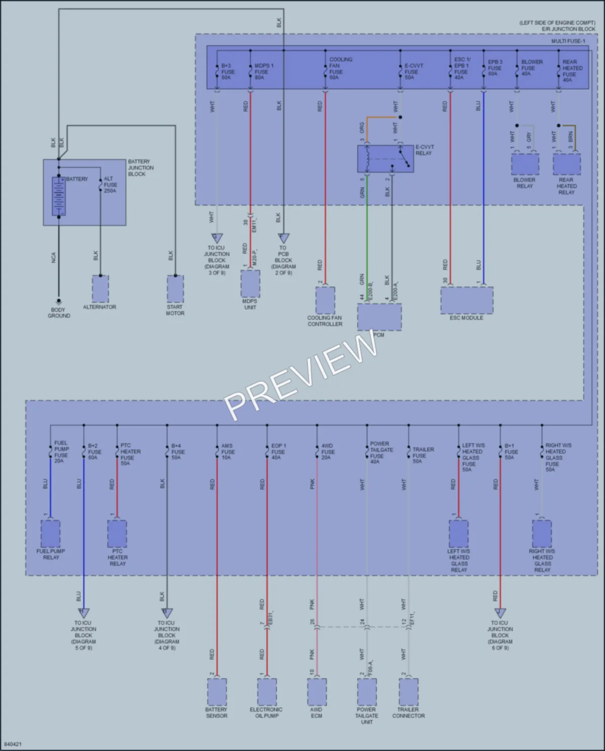 2023 Kia SportageHybrid Power Distribution wiring diagram preview