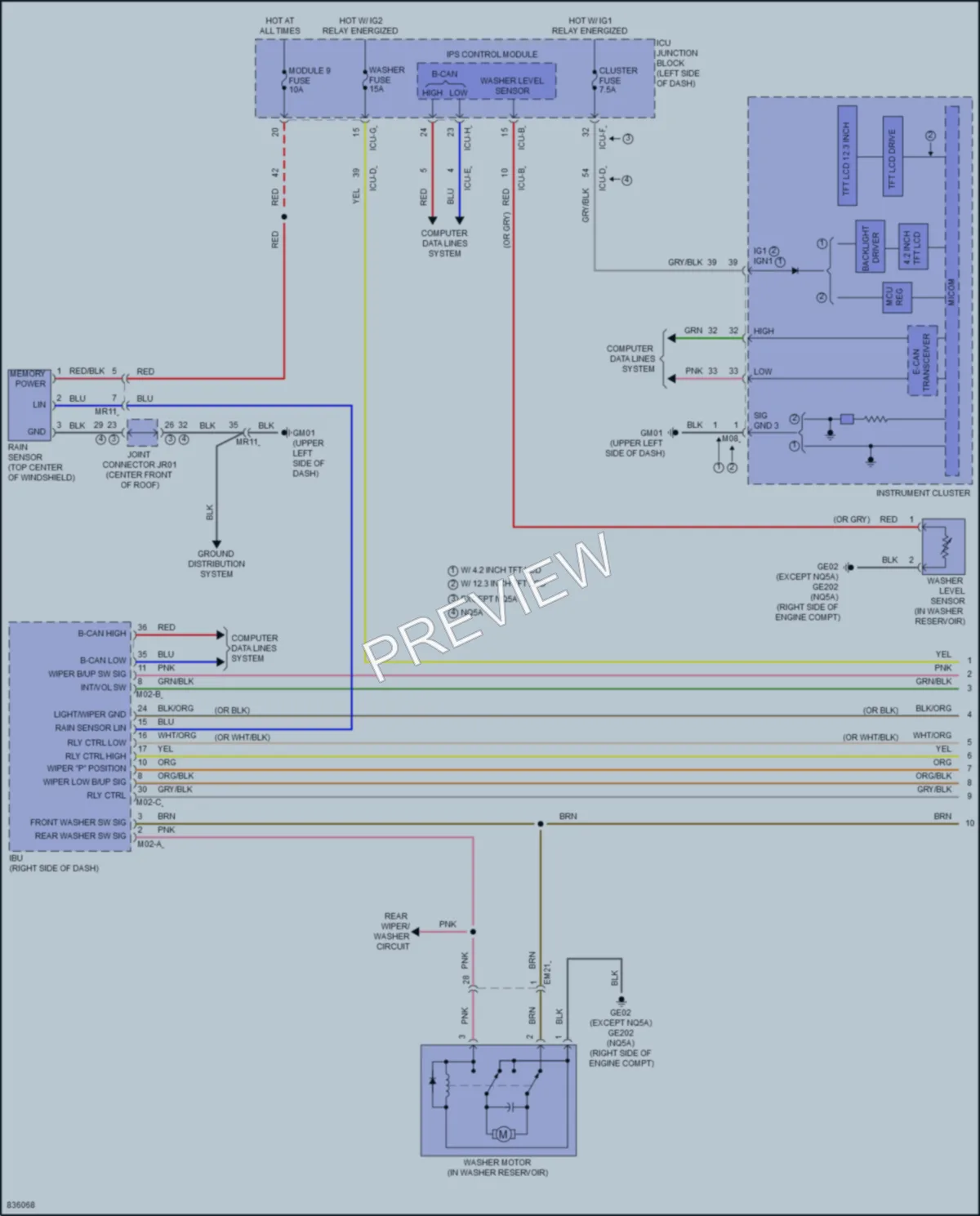 2023 Kia SportagePlugIn Wiper Washer wiring diagram preview