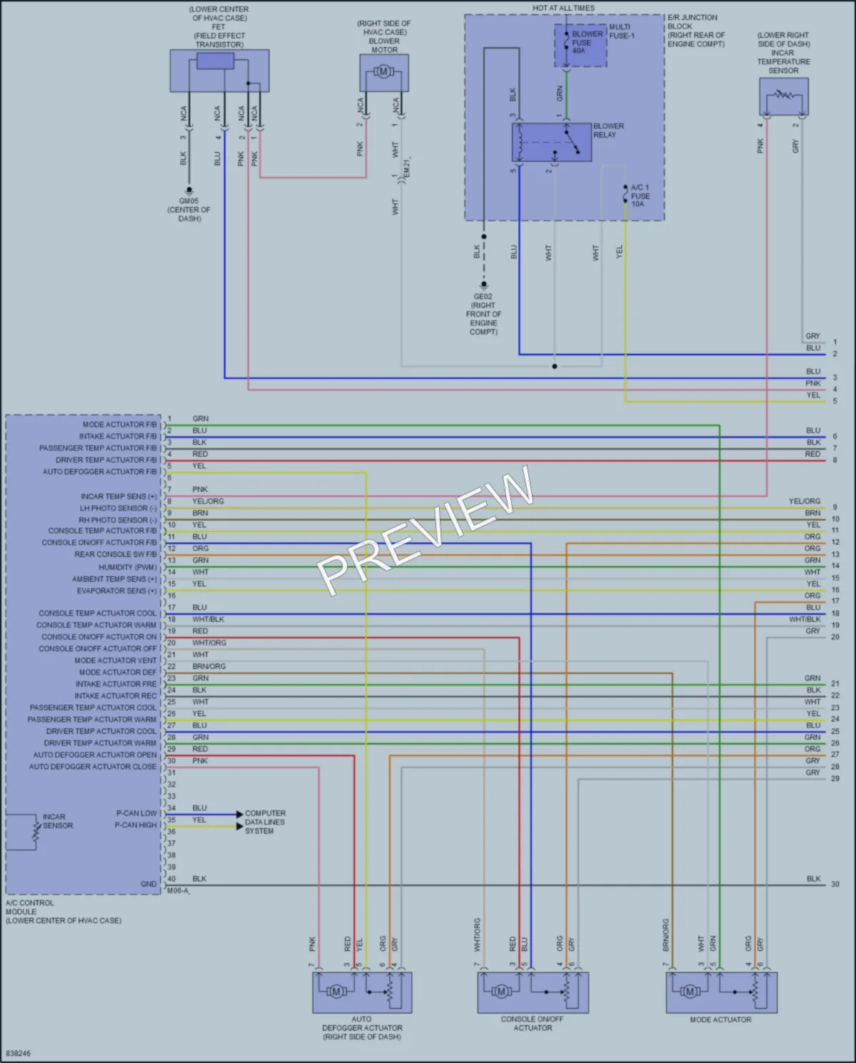 2023 Kia Stinger Air Conditioning wiring diagram preview