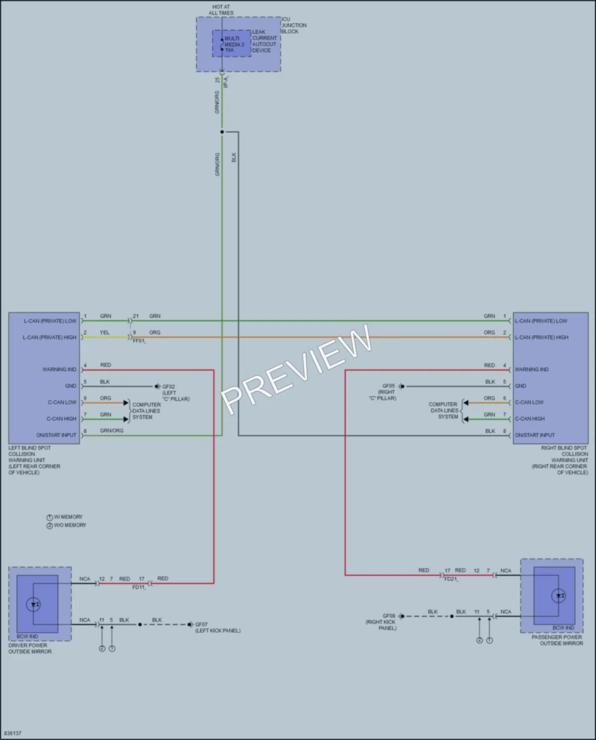 2023 Kia Stinger Navigation wiring diagram preview