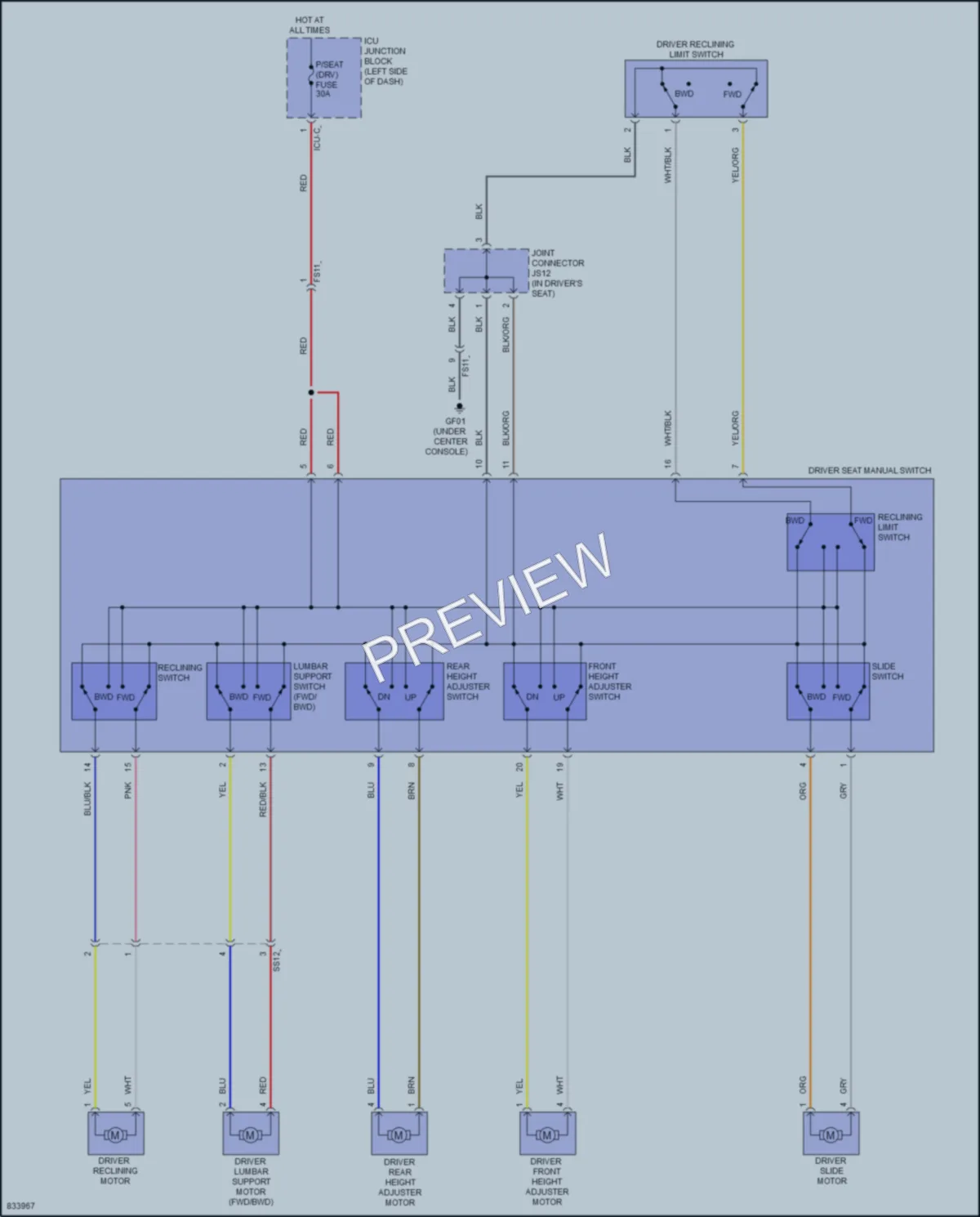 2023 Kia Telluride Power Seats wiring diagram preview