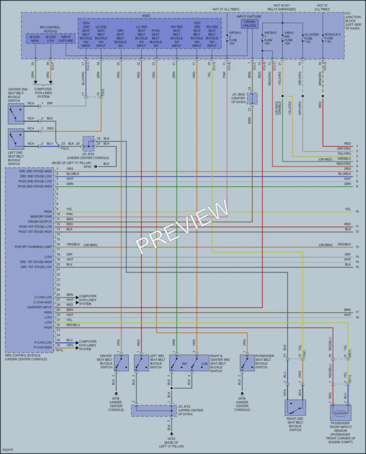 2023 Kia Telluride Supplemental Restraints wiring diagram preview