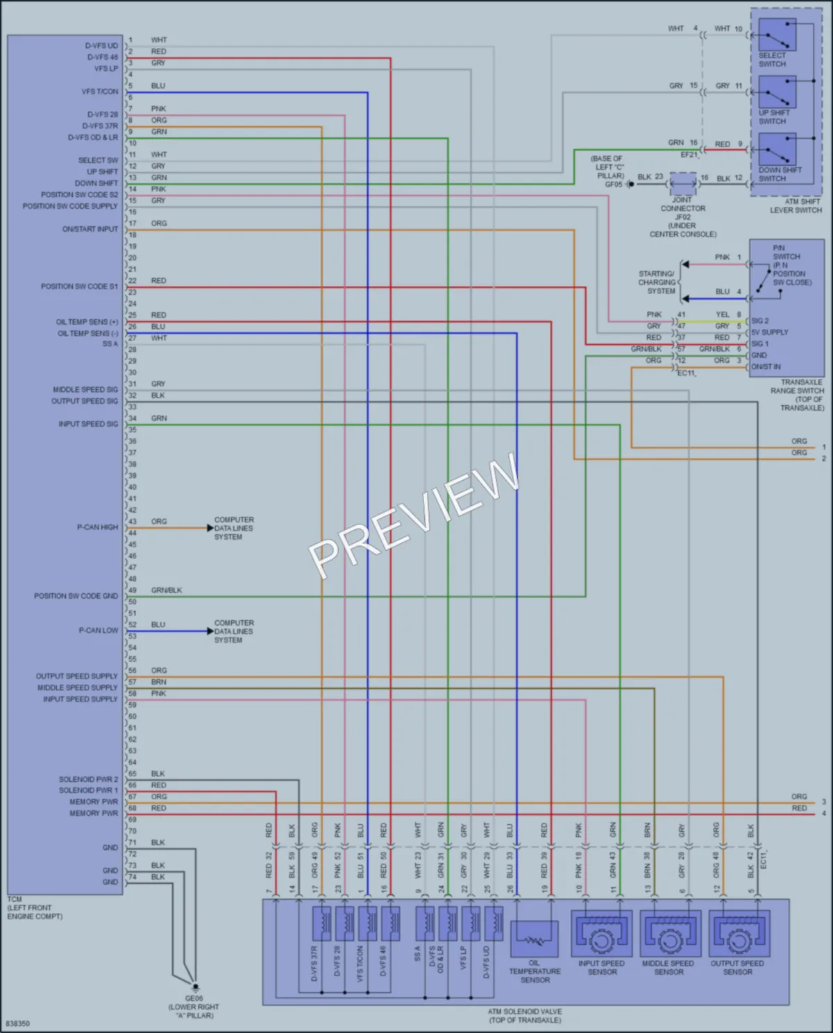 2023 Kia Telluride Transmission wiring diagram preview