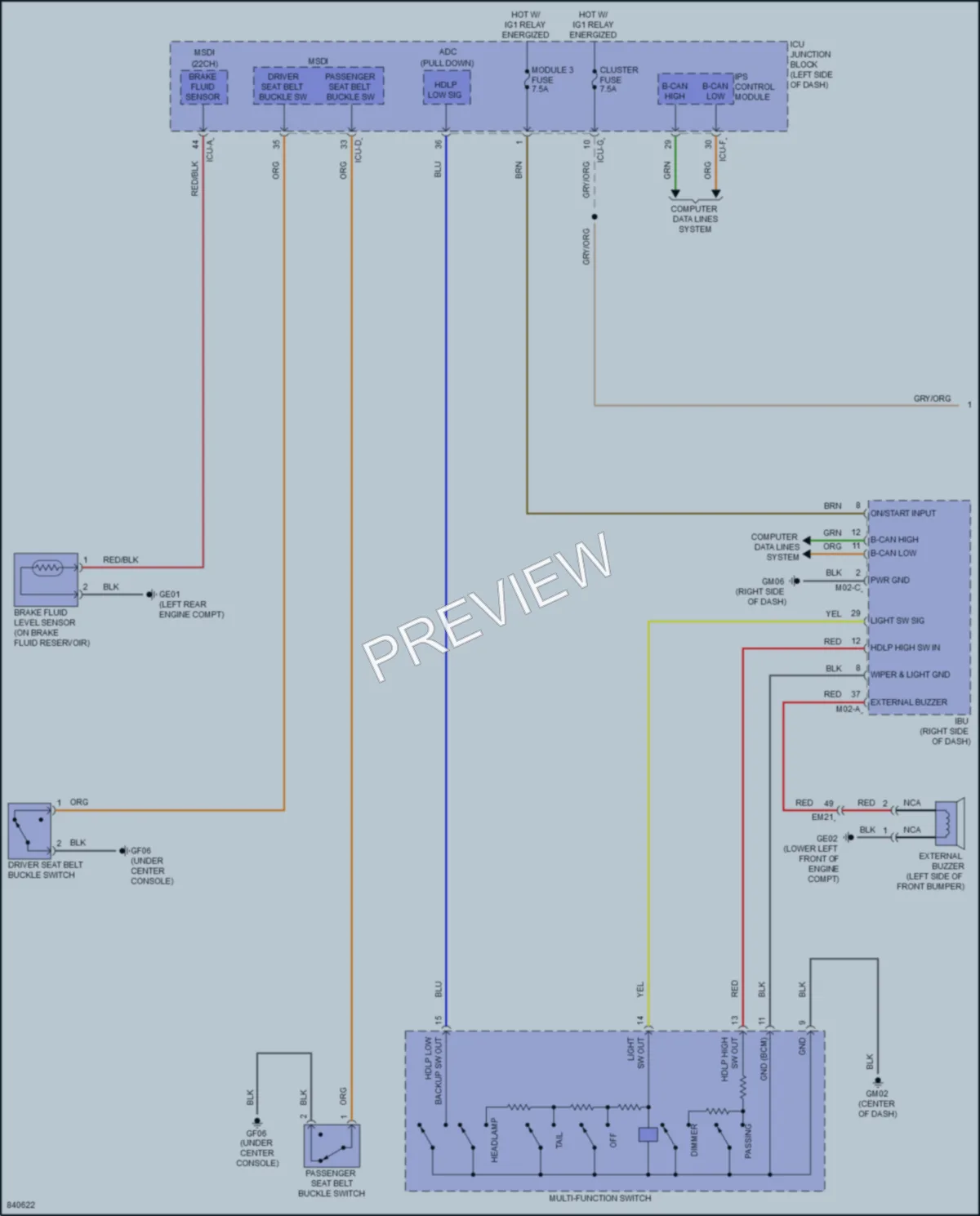 2023 Kia Telluride Warning Systems wiring diagram preview