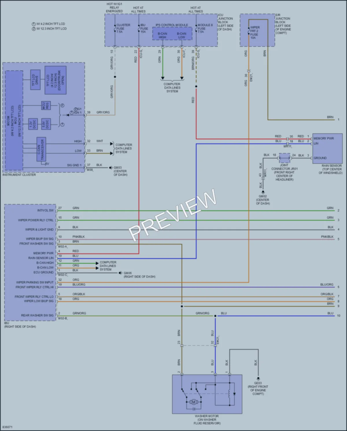 2023 Kia Telluride Wiper Washer wiring diagram preview