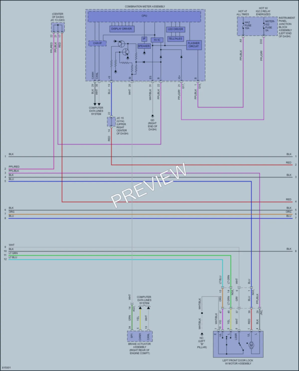 2023 Lexus ES250 Anti Theft wiring diagram preview