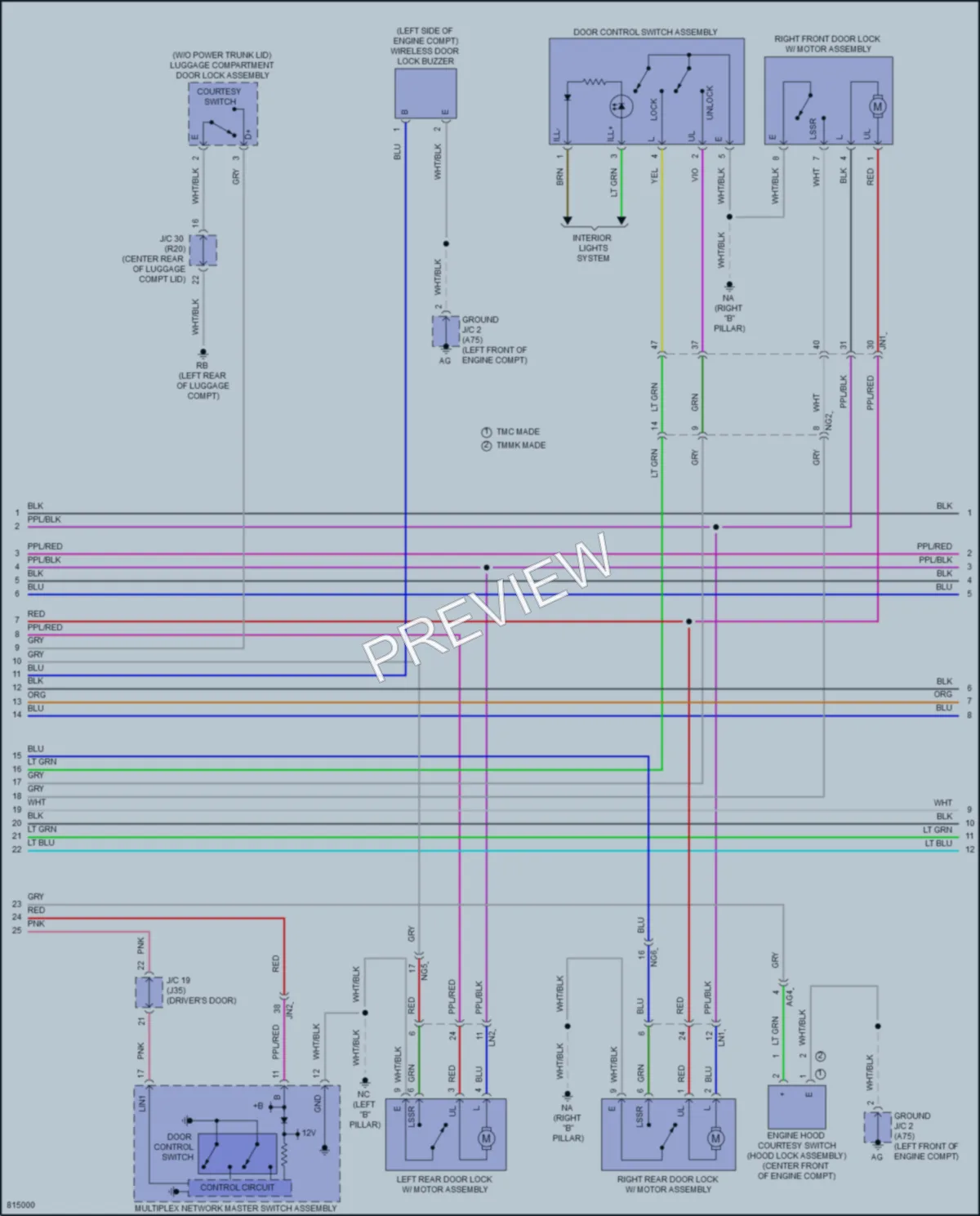2023 Lexus ES300h Anti Theft wiring diagram preview