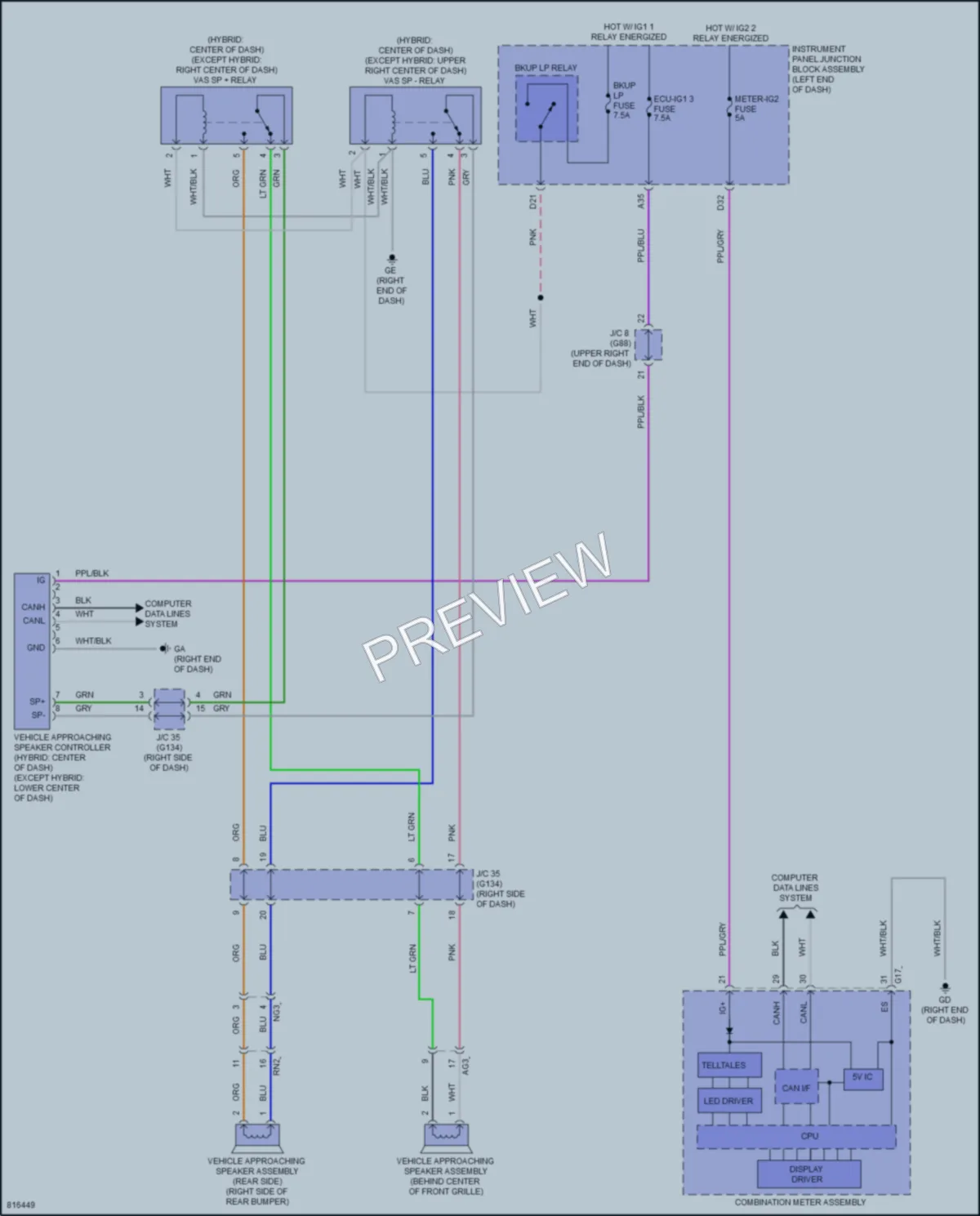 2023 Lexus ES350 Active Bodyworks wiring diagram preview