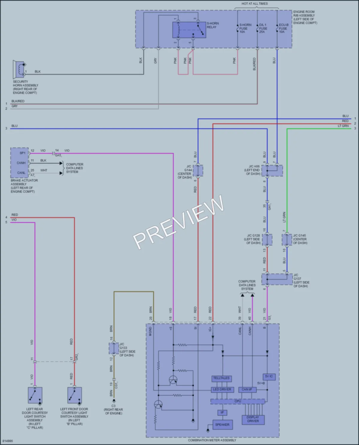 2023 Lexus GX460 Anti Theft wiring diagram preview