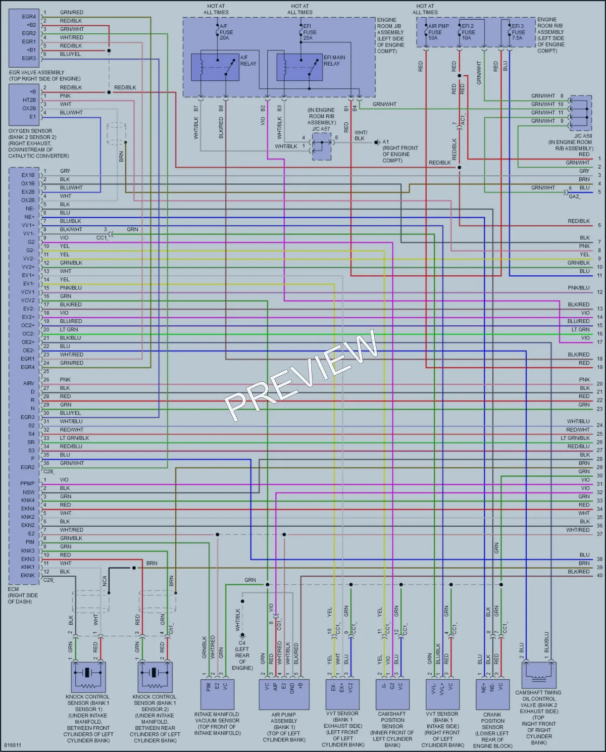2023 Lexus GX460 Engine Performance wiring diagram preview