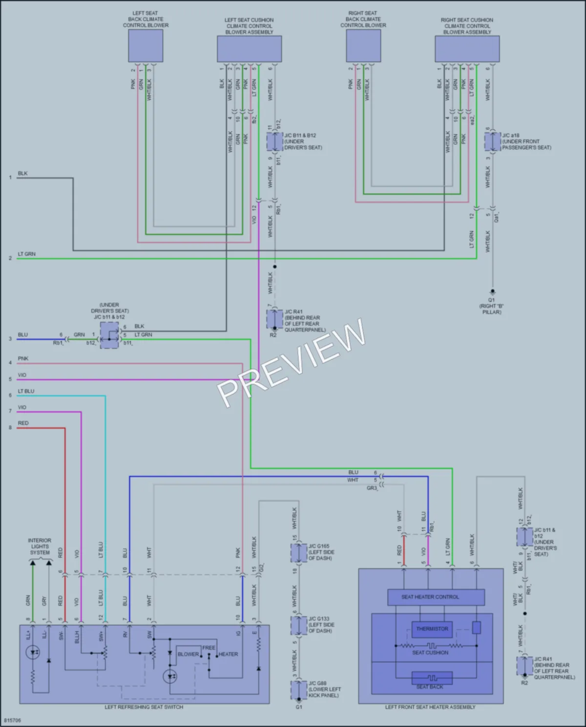 2023 Lexus GX460 Power Seats wiring diagram preview